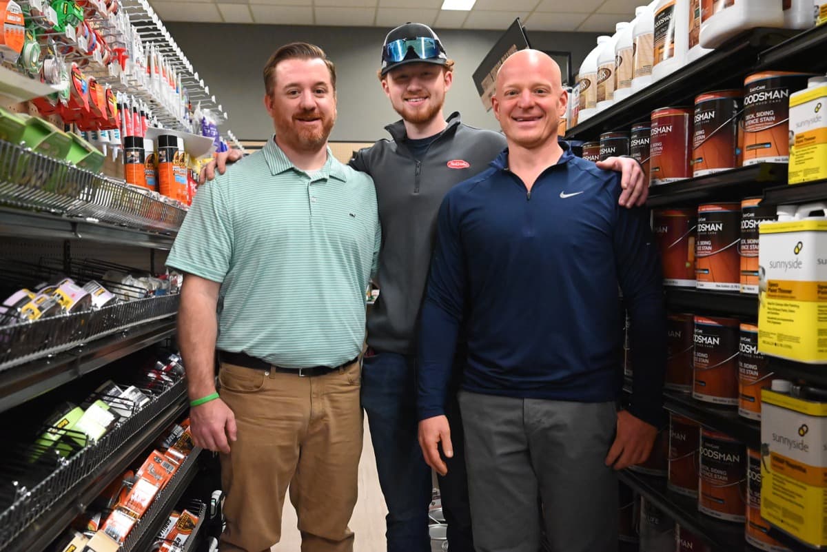 The Tafferas in the paint and stain aisle